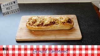 Gevuld stokbrood  Recept  Koken met Marielle [upl. by Aneehsar]