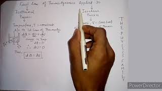 First law of thermodynamics applied to Isothermal process and Isochoric process [upl. by Nuawtna]