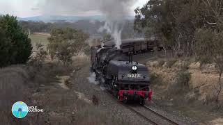 Steam Locomotive 6029  Bathurst Steam Shuttles  June 2024 [upl. by Schurman]