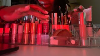 lofi asmr rambling through lipgloss organizer CLINIQUE PRODUCTS [upl. by Revilo]