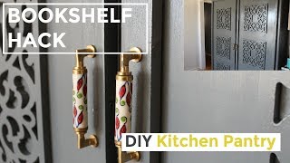 DIY HOW TO TURN AN IKEA BOOKSHELF INTO A PANTRY [upl. by Yecaj]