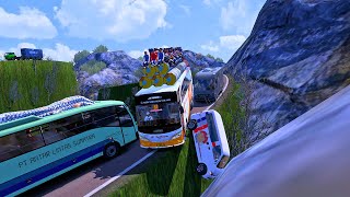 Most Dangerous Roads in The World eps61 ets2 extreme dangerousroad basuri basuribussid [upl. by Alyahc56]