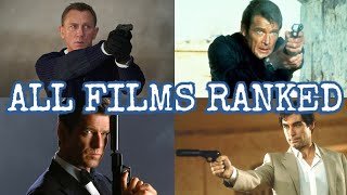 All 25 James Bond Films Ranked [upl. by Hseyaj821]