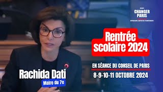 Rachida Dati  Rentrée scolaire 2024 [upl. by Greiner205]