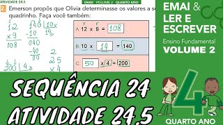 EMAI 4Âº ANO ATIVIDADE 245 SEQUÃŠNCIA 24 VOLUME 2  RELAÃ‡ÃƒO INVERSA DA MULTIPLICAÃ‡ÃƒO E DIVISÃƒO [upl. by Anuska]