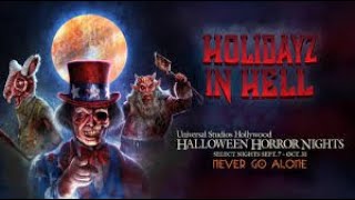 Halloween Horror Nights 2023 Holidayz in Hell Haunted House 😈 [upl. by Eltsyrc]