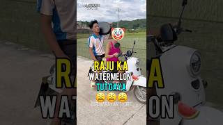 Raju Ka Watermelon 🍉 Tut Gaya 🤡  shorts funny [upl. by Uaeb]