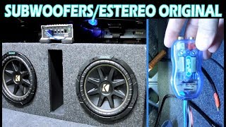 Instalacion de Amplificador y 2 Subwoofers a Estereo Original conv alta y baja [upl. by Einram]