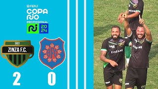 ZINZANE 2X0 BONSUCESSO  COPA RIO PROFISSIONAL 2024  3ª FASE  JOGO DE IDA [upl. by Yhtur]