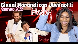 Gianni Morandi e Jovanotti canto un “𝐌𝐞𝐝𝐥𝐞𝐲” Sanremo 2022 REACTION [upl. by Errot355]