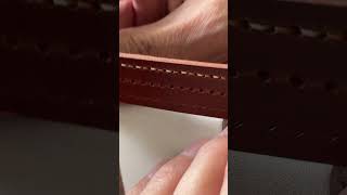 TwoTone Saddle Stitch Flawless Technique leathercraft saddlestitch leatherworking [upl. by Ainslie]