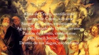 Catholic Prayers  Anima Christi Spanish [upl. by Nymrak]