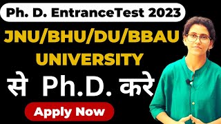 PhD Entrance Test 2023  for JNU BHU DU amp BBAU [upl. by Emmuela]