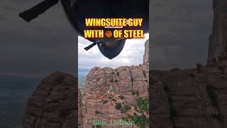 Wingsuite Flight Tru a Cliff  No helmet can save him if this went wrong shorts aviation [upl. by Nylekoorb]