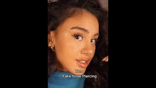 Fake Nose piercing tutorial  faux piercing nez [upl. by Elleinnad321]