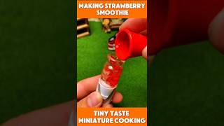 Can You Believe I Made a Strawberry Smoothie in MINIATURES food minifoods cookingforone [upl. by Elliven]