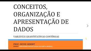 5 Apresentação de Variáveis Contínuas  Ogiva Usando o Calc Libre Office [upl. by Ovatsug793]