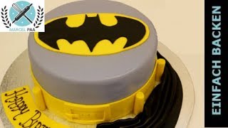 coole Batman Torte  Anfänger freundliche Fondant Torte [upl. by Latsirc]