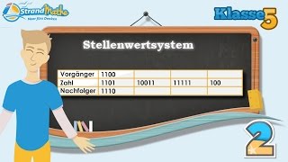 Stellenwertsystem  Dualsystem  Klasse 5 ★ Übung 2 [upl. by Noli]