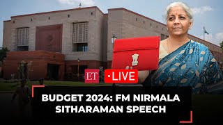 Budget 2024 Live FM Nirmala Sitharaman speech Live from Parliament [upl. by Zitella]