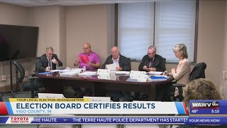 Vigo County Election Board certifies election results [upl. by Atsed932]