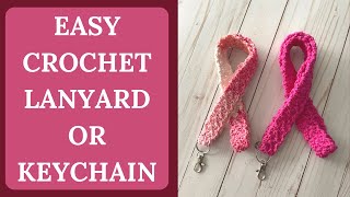 EASY CROCHET LANYARD  EASY CROCHET KEYCHAIN  Craft Fair Crochet  How to Crochet a Lanyard [upl. by Llevron]