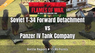 Flames of War V4 Battle Report  Soviets vs Germans  80 Points [upl. by Ettessil]