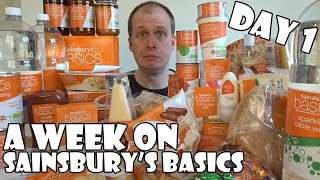 A Week On Sainsburys Basics DAY 1 [upl. by Arabela17]