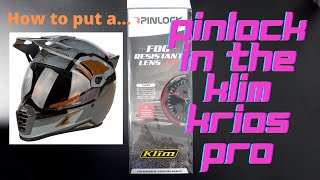 How to put a Pinlock on the Klim Krios Pro Helmet ANd change the shield of the helmet [upl. by Eiba]