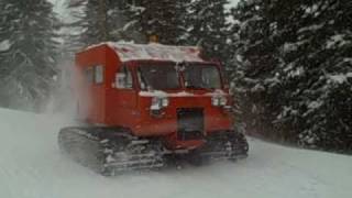 Cool DMC 1200 Snowcat passing Alta Cross Country skier me [upl. by Kwasi]