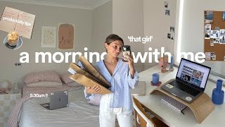 my 530am morning routine  small business amp WFH productivity tips 👼🏼💞☕️ [upl. by Nosyd]