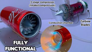 Making a Fully Functional Jet Engine using Soda can  diy Jet Engine [upl. by Timotheus]