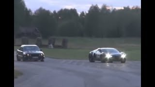 2nd angle BMW M5 Turbo vs Bugatti Veyron 164 1001 HP and ENGINE view [upl. by Baler]