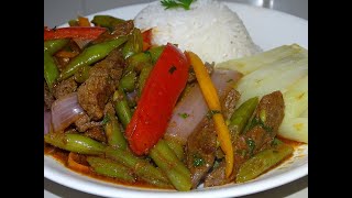 Saltado de vainitas con carne  Recetas de comida saludable y deliciosa Comida peruana [upl. by Heater]