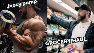 GROCERY SHOPPING IN PREP HUGE ARM PUMP WITH IAIN VALLIERE [upl. by Jer947]