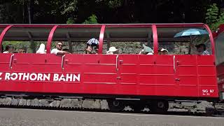 Departure Brienzer Rothorn Steam Train Brienz 12082024 [upl. by Sigismond]