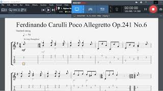 Ferdinando Carulli Poco Allegretto in G major Op 241 No 6 [upl. by Daney]