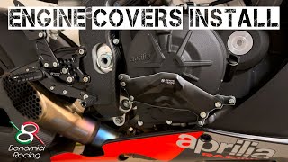 RSV4  Bonamici Engine Covers  Install [upl. by Pleione]