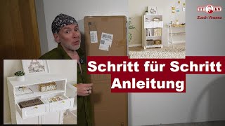 Schritt für Schritt Aufbau Anleitung für Badezimmer Schrank Regal Hzuaneri Badezimmerschrank [upl. by Godfry145]