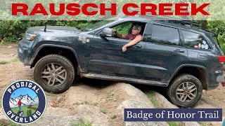 Jeep Grand Cherokee Trailhawk at Rausch Creek Off Road Park  Badge of Honor Trail [upl. by Ivey249]