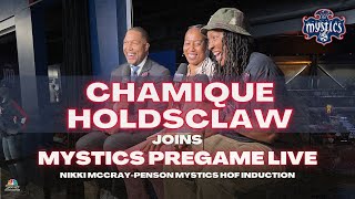 Chamique Holdsclaw joins Mystics Pregame Live ballonourterms [upl. by Sterner]