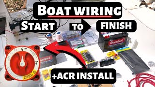 Beginners Guide To Boat Wiring  Blue Sea Systems Dual Battery ACR Install [upl. by Dnilazor29]