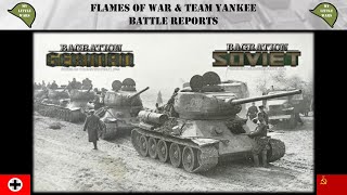 33 Flames of War Battle Report test of 90 pts Bagration Forces [upl. by Fadden]