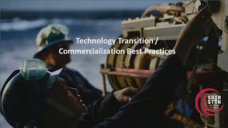 DOD SBIRSTTR  Technology TransitionCommercialization Best Practices [upl. by Leopoldeen]