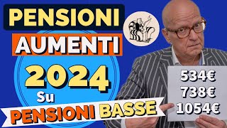 📊 PENSIONI BASSE AUMENTI GENNAIO 👉 CALCOLI RIVALUTAZIONE 2024 per pensioni fino a 2000€❗️ [upl. by Meece]