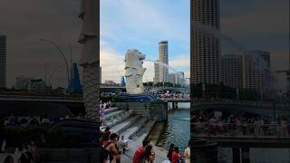 Merlion Park Singapore 🇸🇬 😍 🦁merlionpark singapore marinabay [upl. by Helms]