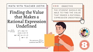 Finding the Value that Makes a Rational Expression Undefined Example 15 [upl. by Etteluap]