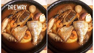 HOW TO PREPARE GHANA FISH SOUP [upl. by Kcirdor]