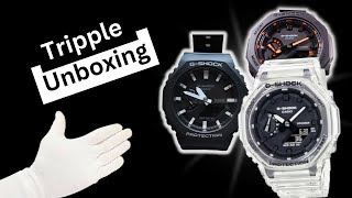 Casio Gshock Ga2100 Triple Unboxing [upl. by Annhej]