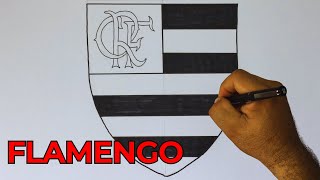 O jeito fácil de desenhar o brasão do Flamengo [upl. by Yonatan]